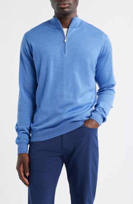 Autumn Crest Merino Wool Blend Quarter Zip Sweater