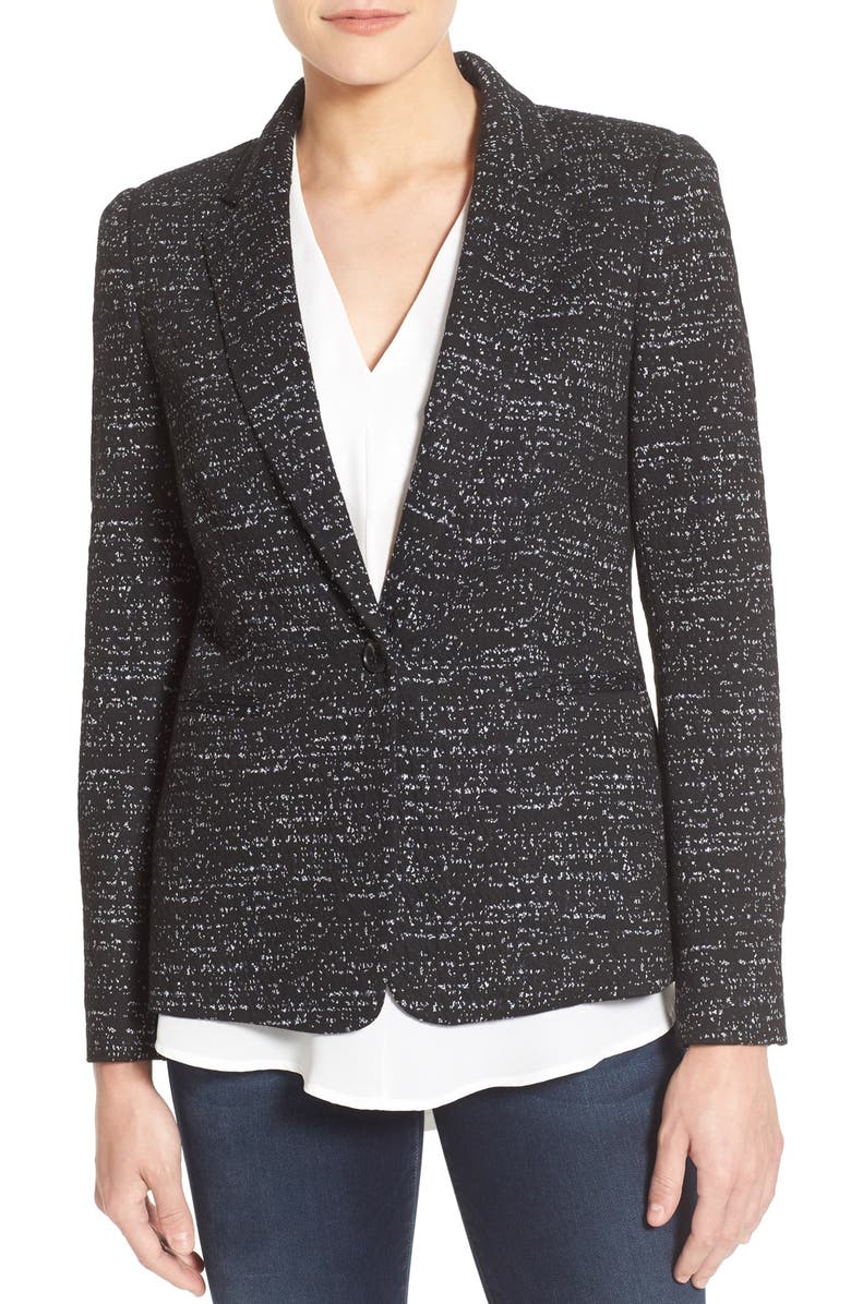 Vince Camuto Jacquard Knit One-Button Blazer, Alternate, color, 