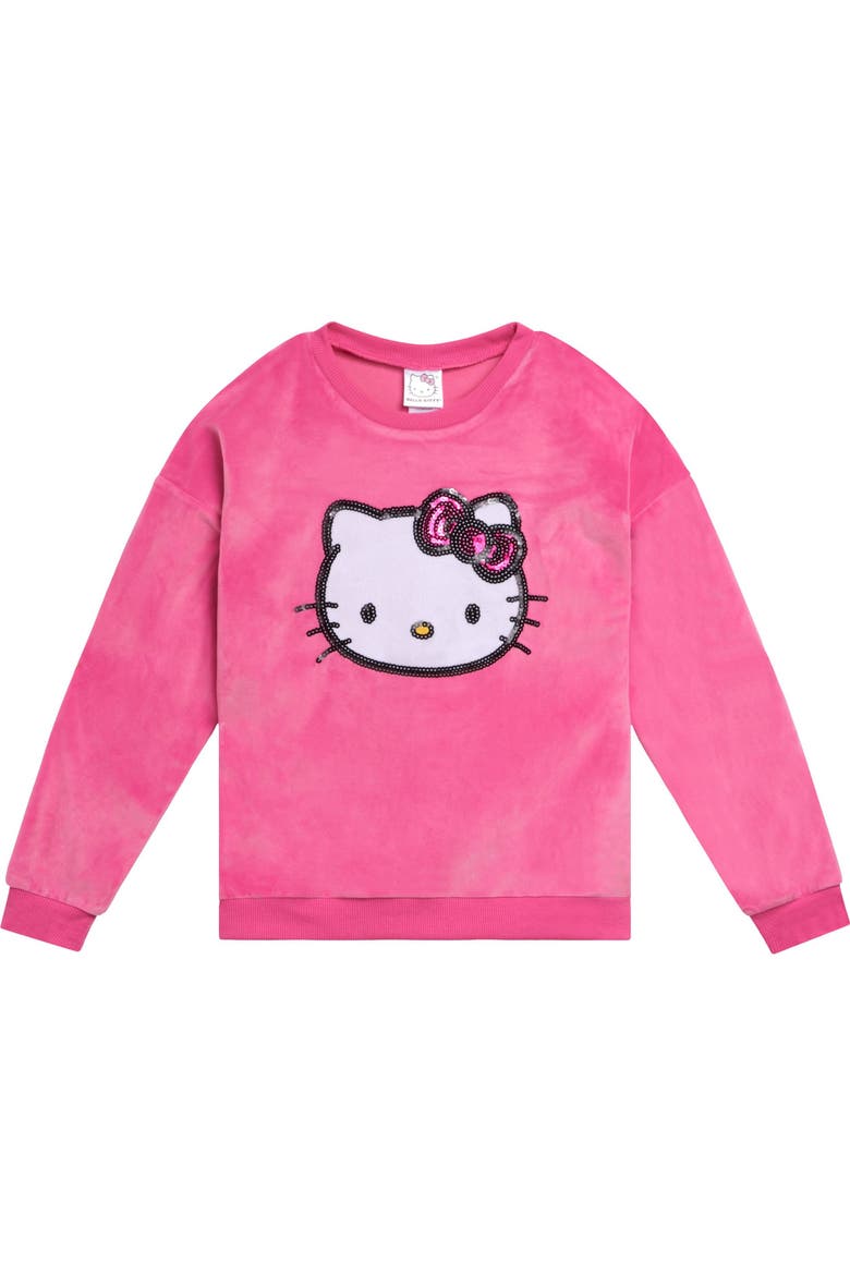 2-piece Sweatshirt And Joggers Set, Alternate, color, Hello Kitty Pink