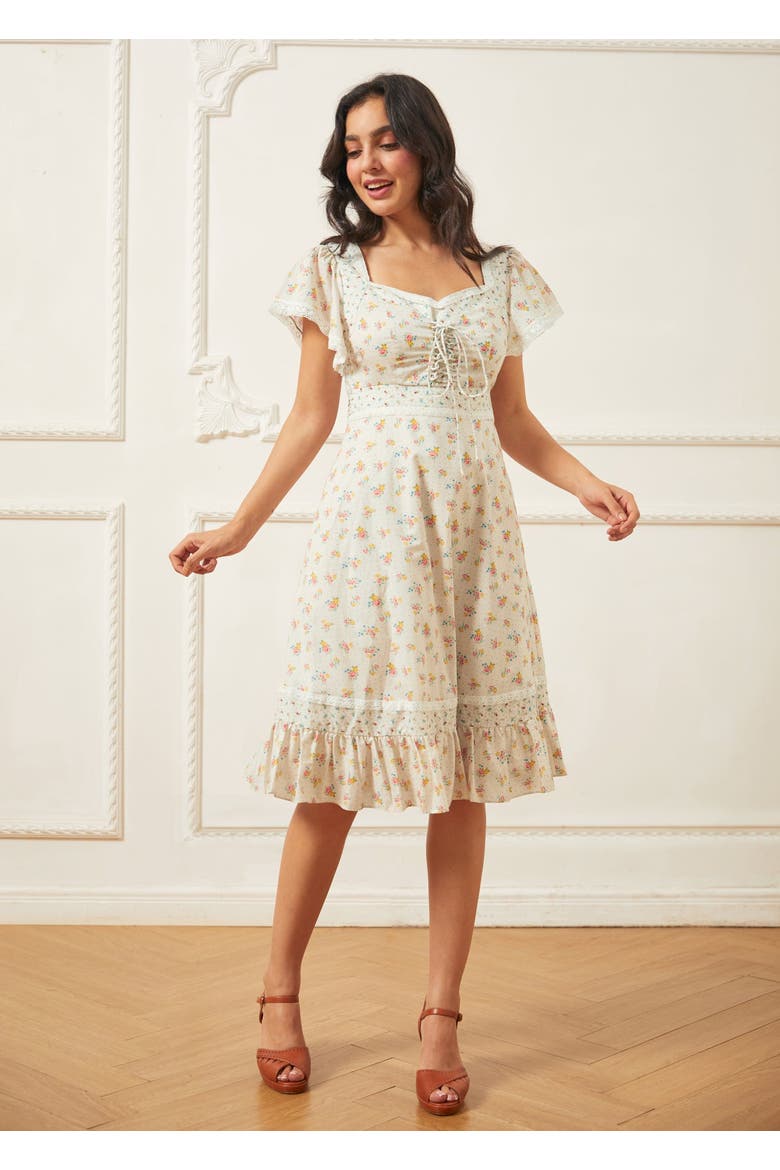 Gabriella Cottagecore Babydoll Dress, ModCloth x Gunne Sax, Alternate, color, Mia Bouquet