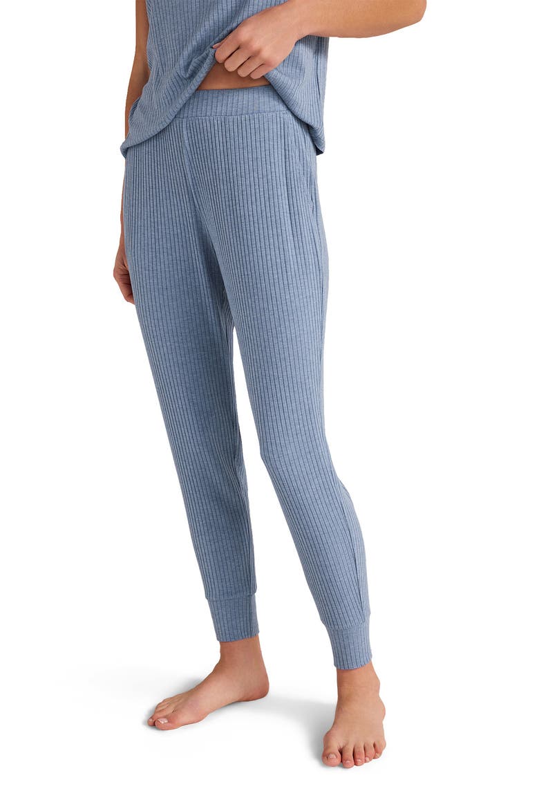 Drapey Rib Knit Joggers, Main, color, Lake Hthr
