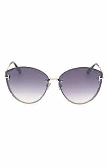 Evangeline 63mm Oversize Gradient Cat Eye Sunglasses