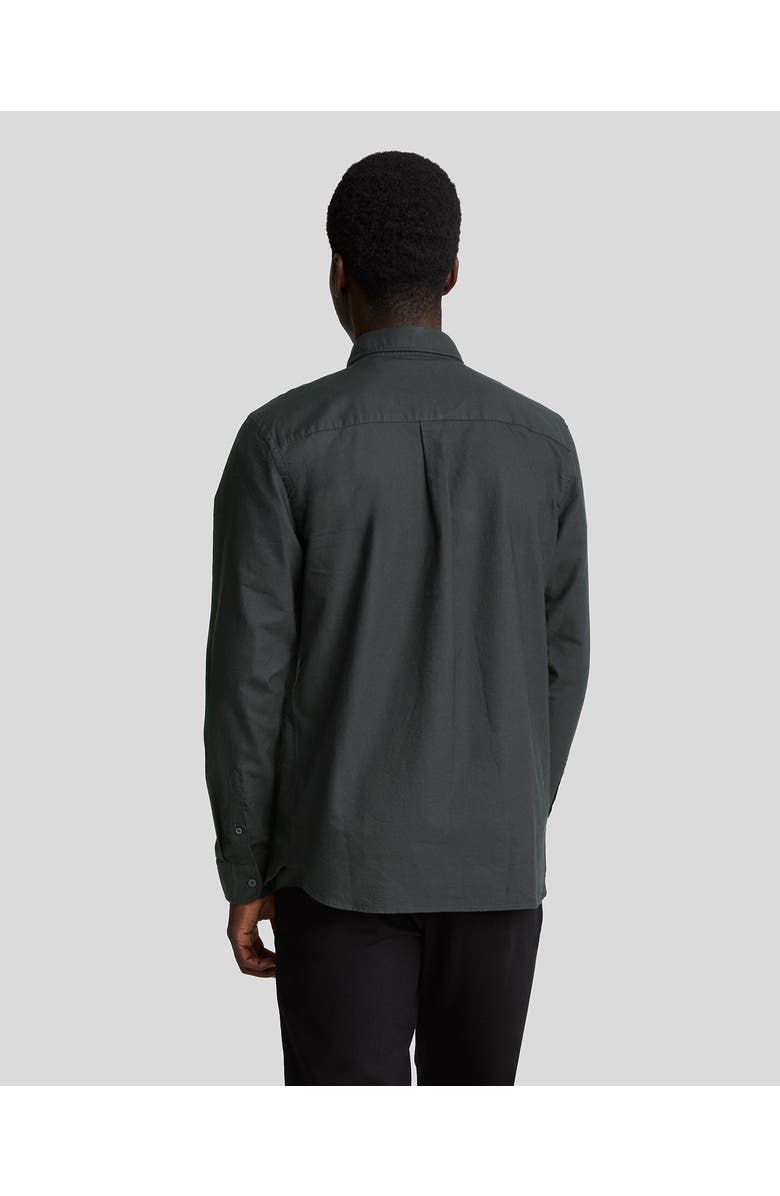 Lyle & Scott Tonal Eagle Plain Oxford Shirt, Alternate, color, Jet Black