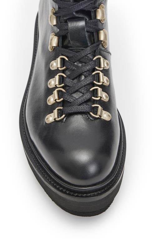 Allsaints Wanda Genuine Shearling Lug Sole Combat Boot In Multi