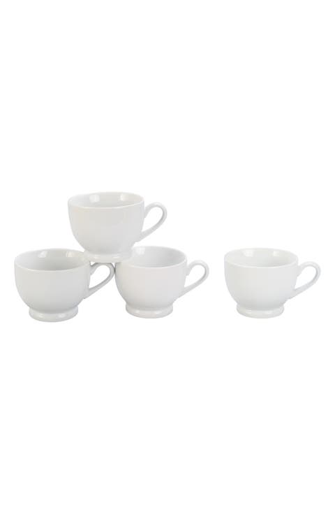 Set of 4 Footed Cappuccino Cups