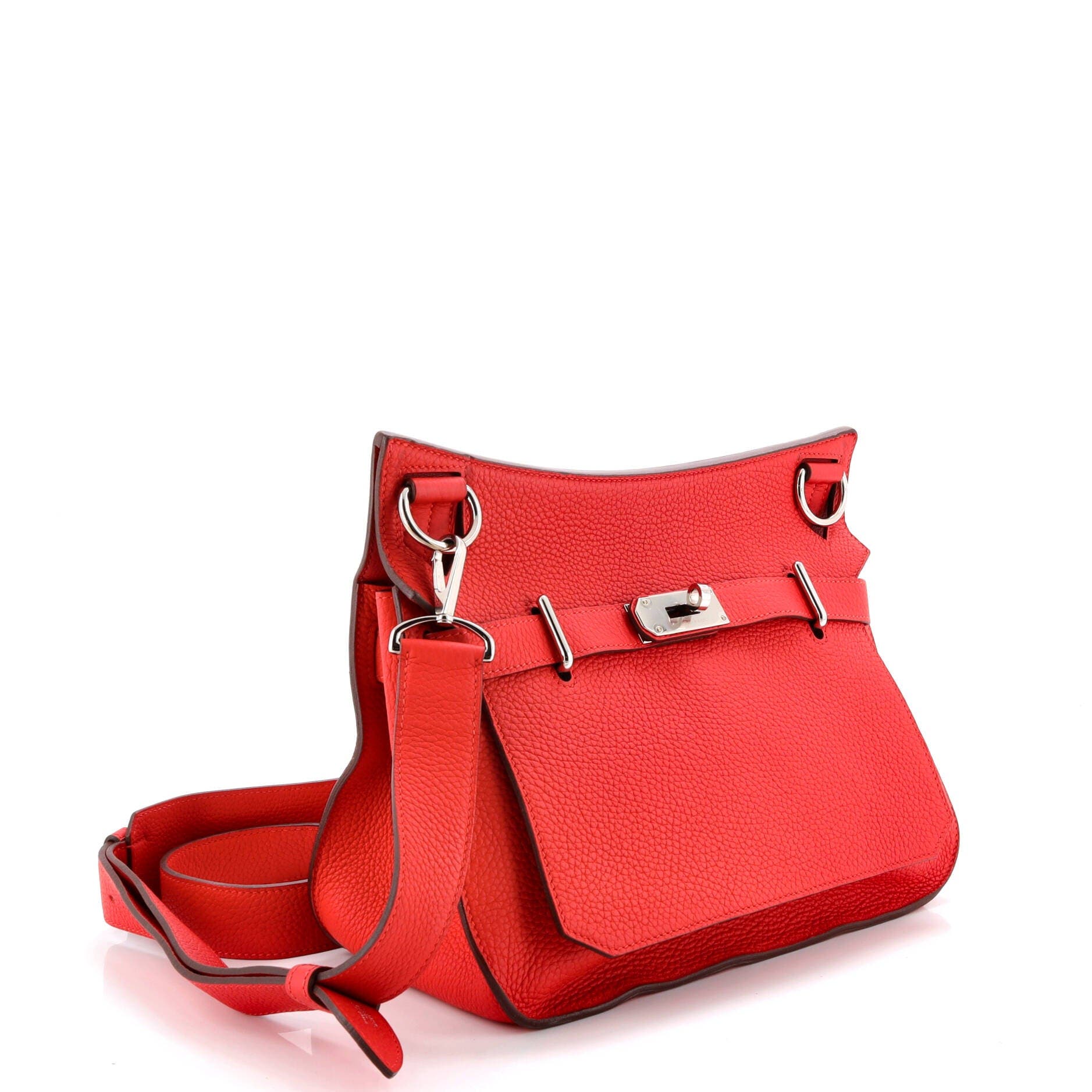 Pre-Owned Hermes Jypsiere Bag Clemence 31, Alternate, color, Rouge Tomate