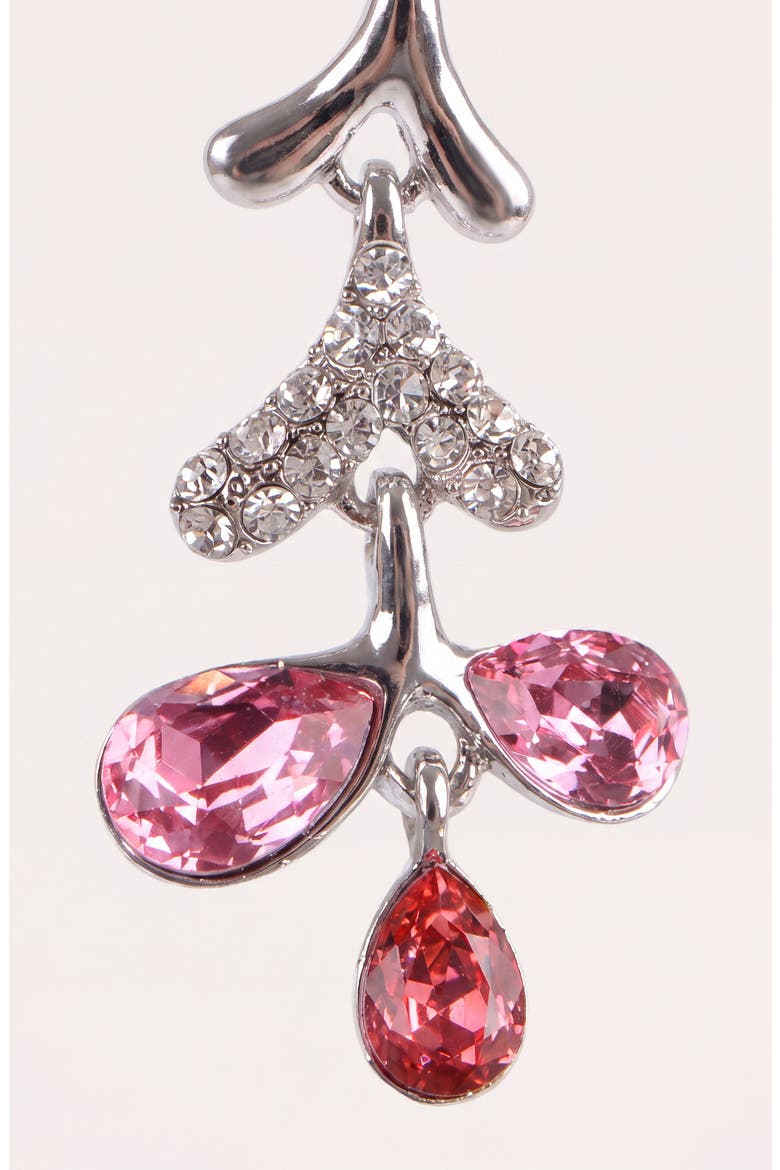 Elegant Sparkling Gem Drop Earrings, Alternate, color, Pink