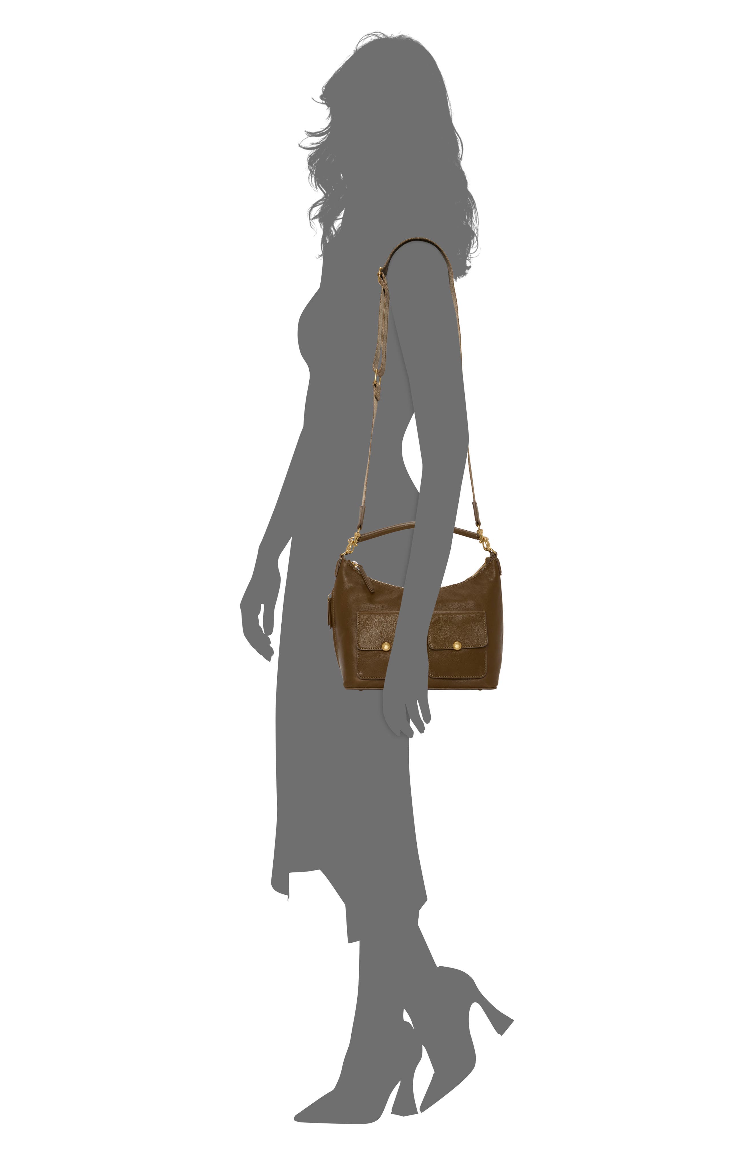 Vince Camuto Carly Leather Shoulder Bag, Alternate, color, Reishi