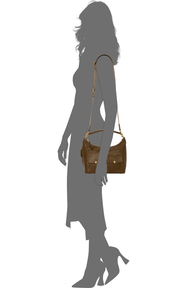 Vince Camuto Carly Leather Shoulder Bag, Alternate, color, Reishi