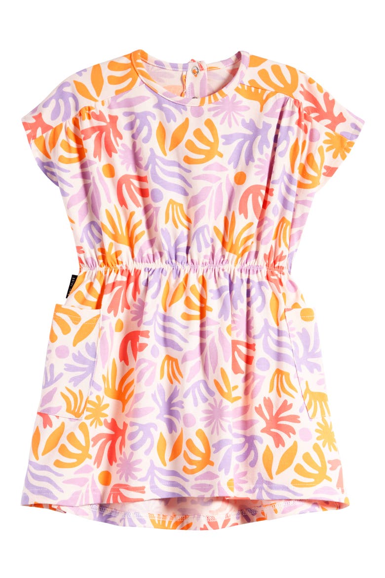 Kids' Abstract Print Cotton Dress, Main, color, LILAC