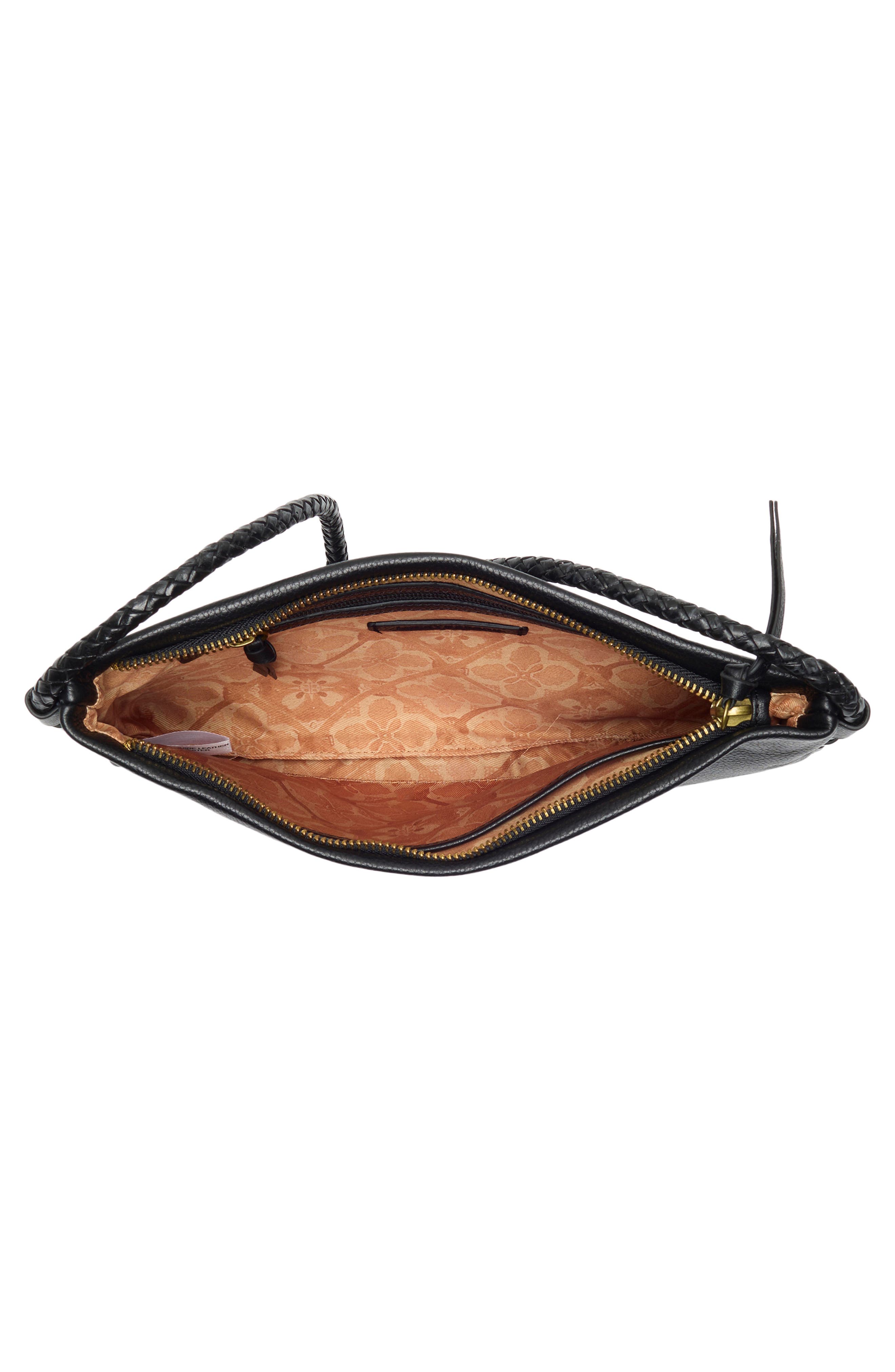 Lucky Brand Zila Leather Crossbody Bag, Alternate, color, Black