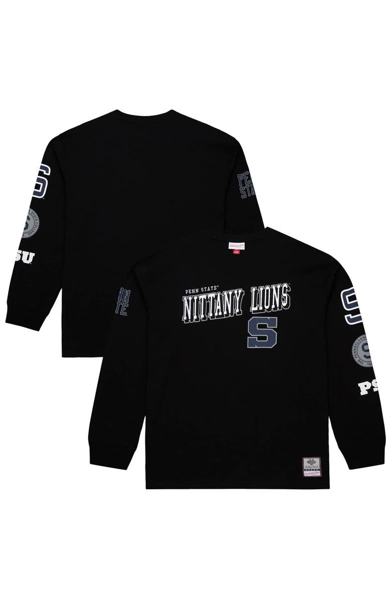 Mitchell & Ness Men's Mitchell & Ness Black Penn State Nittany Lions Training Camp Long Sleeve T-Shirt, Main, color, Black