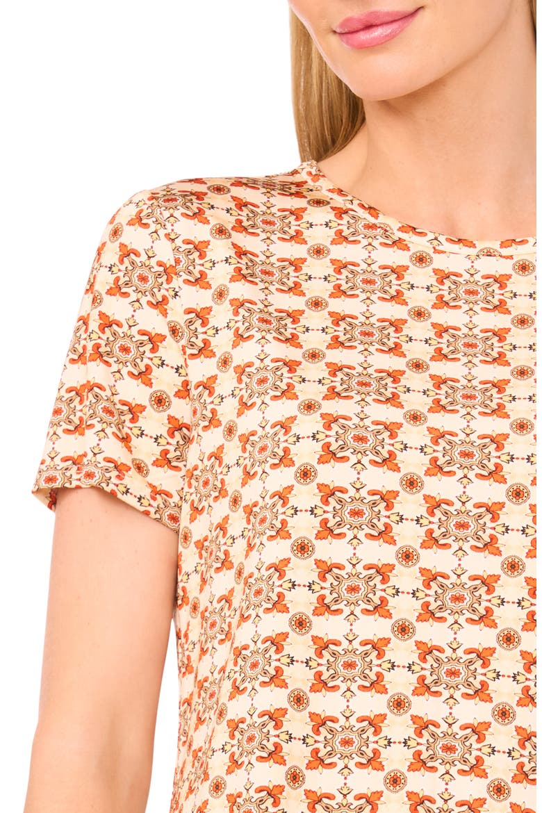 Florentine Print T-Shirt, Alternate, color, SPICY ORANGE