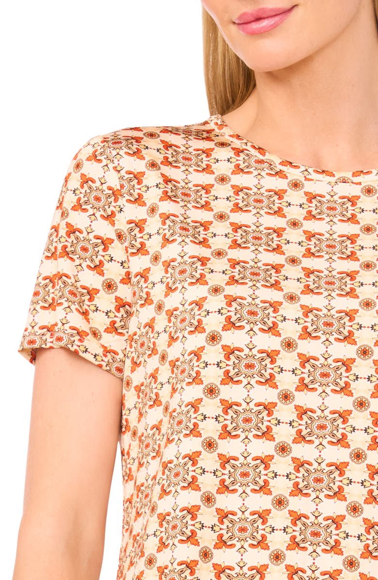 Ted Baker Florentine Print T-Shirt, Alternate, color, Spicy Orange