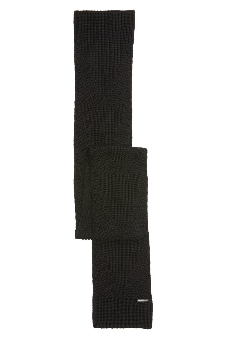 Traveling Rib Scarf, Alternate, color, BLACK