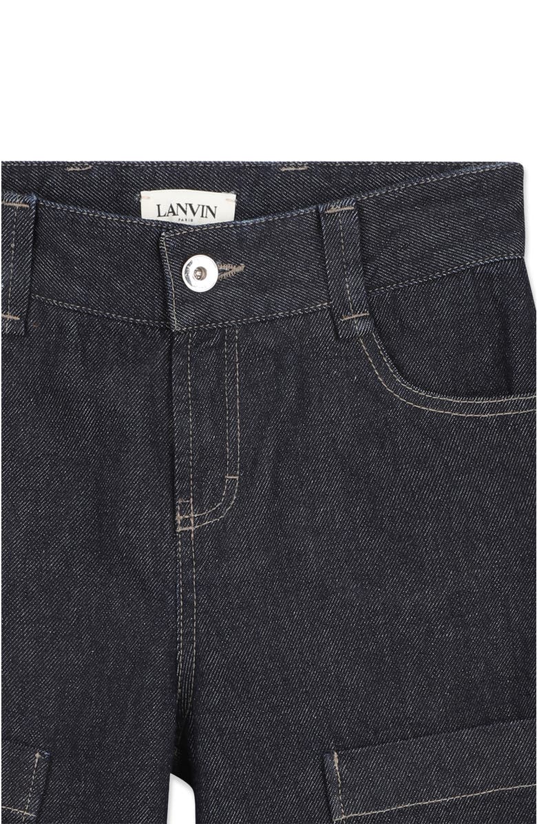 Lanvin Kids Denim Bermuda Shorts, Alternate, color, Blue