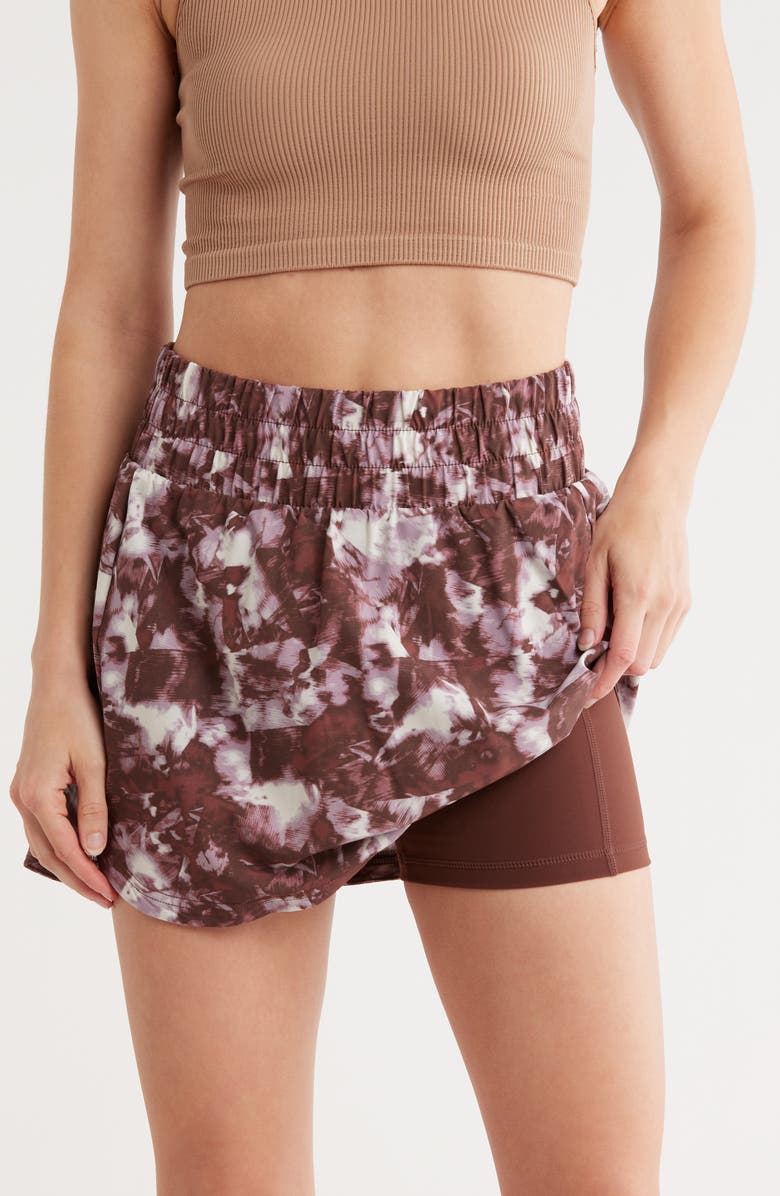 Z by Zella Interval High Waist Printed Skort, Alternate, color,