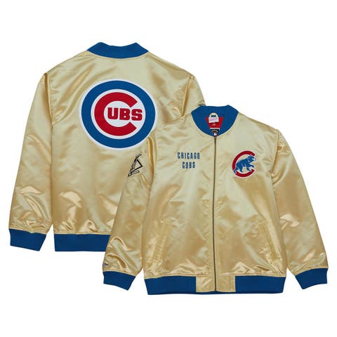 Men's Mitchell & Ness Gold Chicago Cubs OG 2.0 Lightweight Satin Full-Zip Jacket