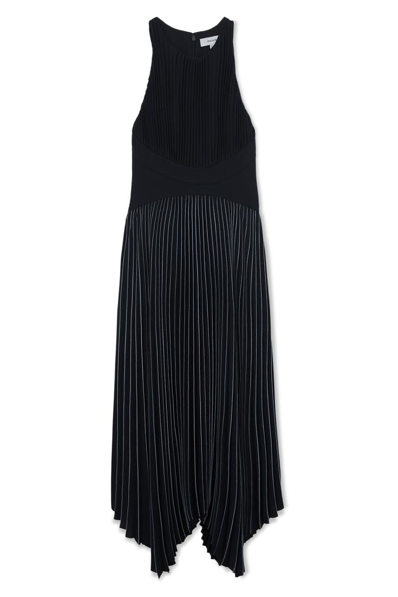 Rachel Pleated Sleeveless Midi Dress, Alternate, color, NAVY