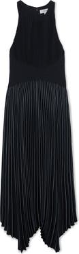 Reiss Rachel Pleated Sleeveless Midi Dress