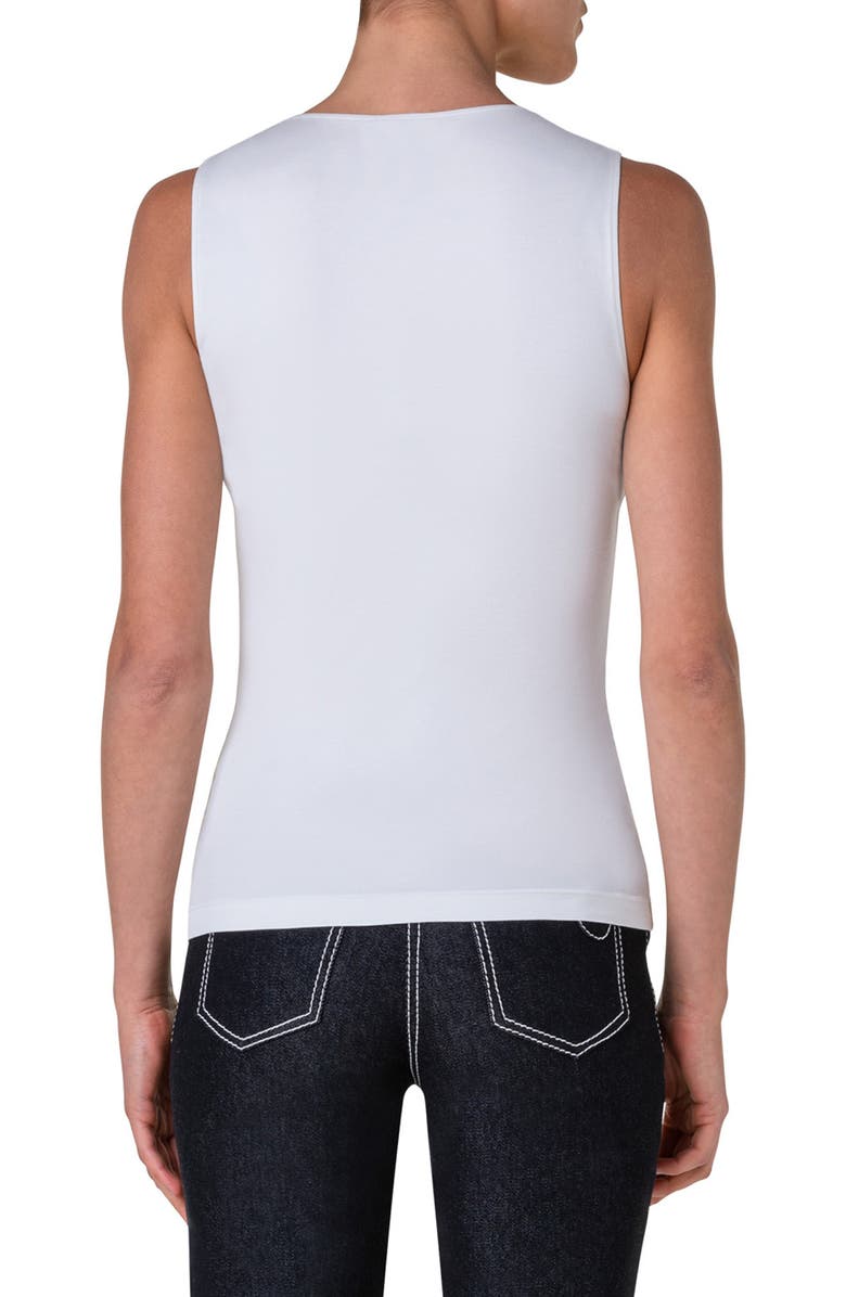 Akris punto Square Neck Sleeveless Knit Top, Alternate, color, 