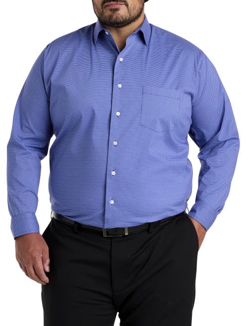 Synrgy By Dxl Micro Patterned Dress Shirt In Blue