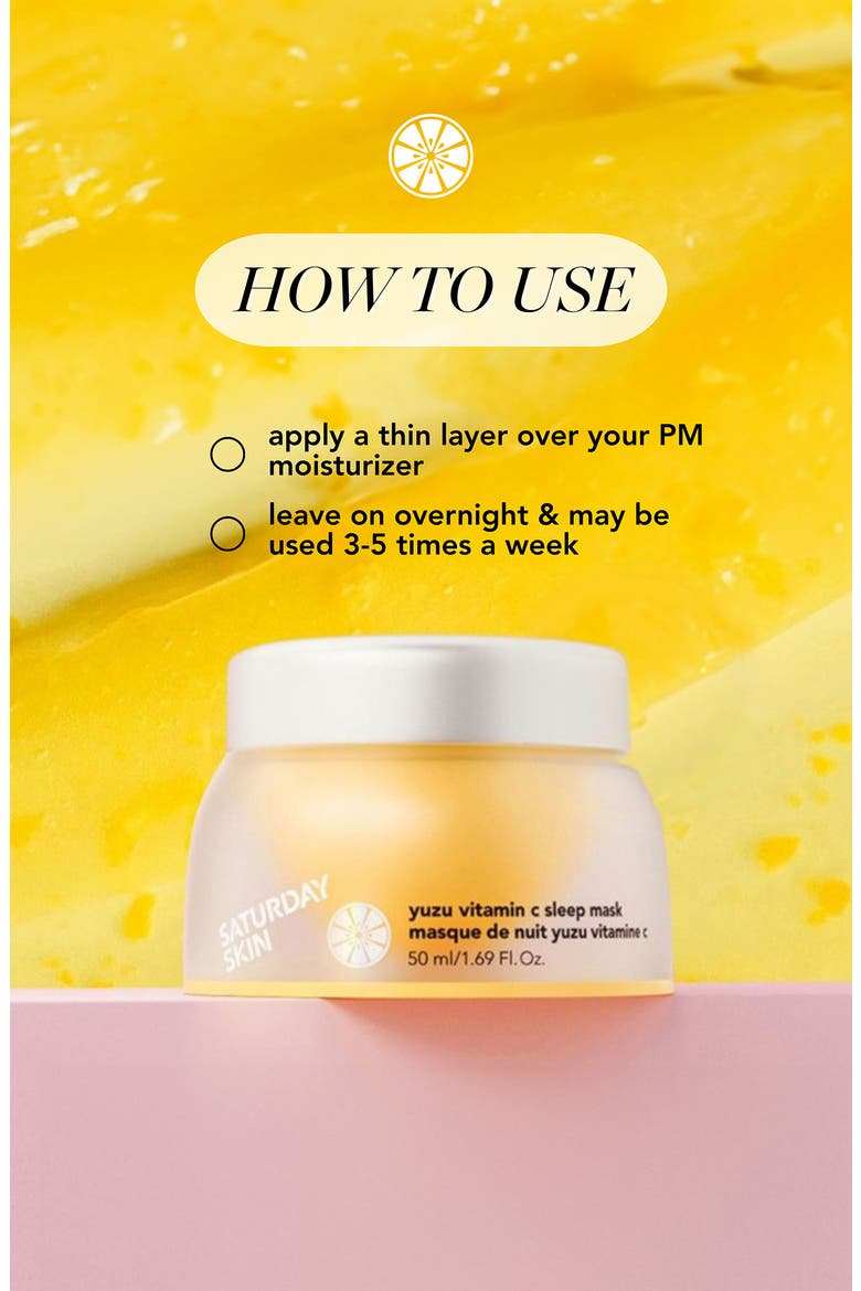 Yuzu Vitamin C Sleep Mask, Alternate, color, NO COLOR