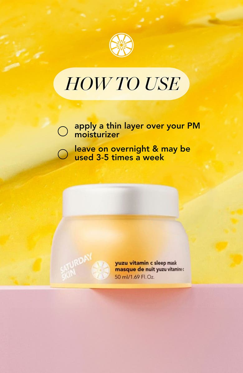 Saturday Skin Yuzu Vitamin C Sleep Mask, Alternate, color, 