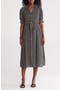Puff Sleeve Chiffon Midi Shirtdress