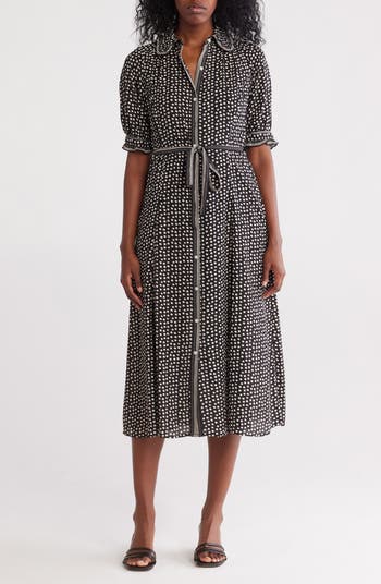 MAX STUDIO Puff Sleeve Chiffon Midi Shirtdress | Nordstromrack MAX STUDIO Puff Sleeve Chiffon Midi Shirtdress | Nordstromrack