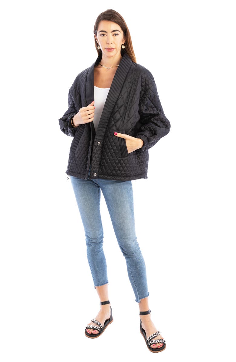 SAACHI Diamond Quilt Topper, Alternate, color, Black