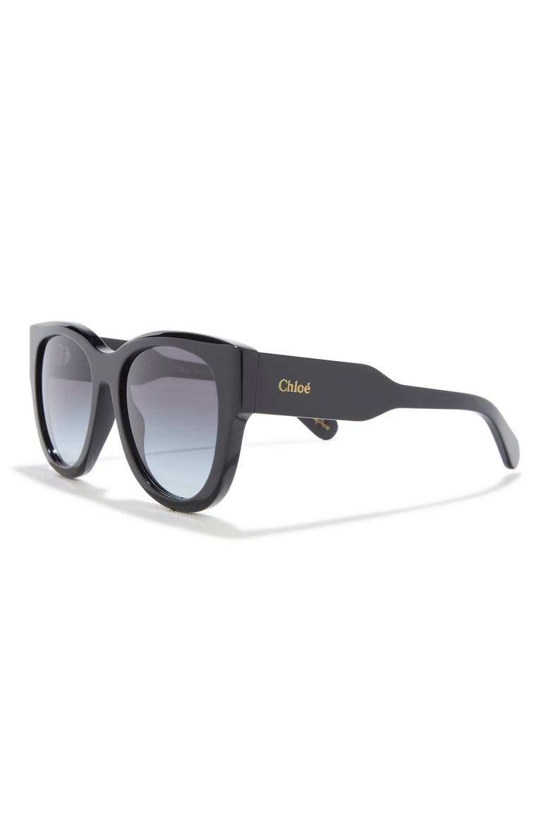 55mm Cat Eye Sunglasses, Alternate, color, BLACK BLACK GREY