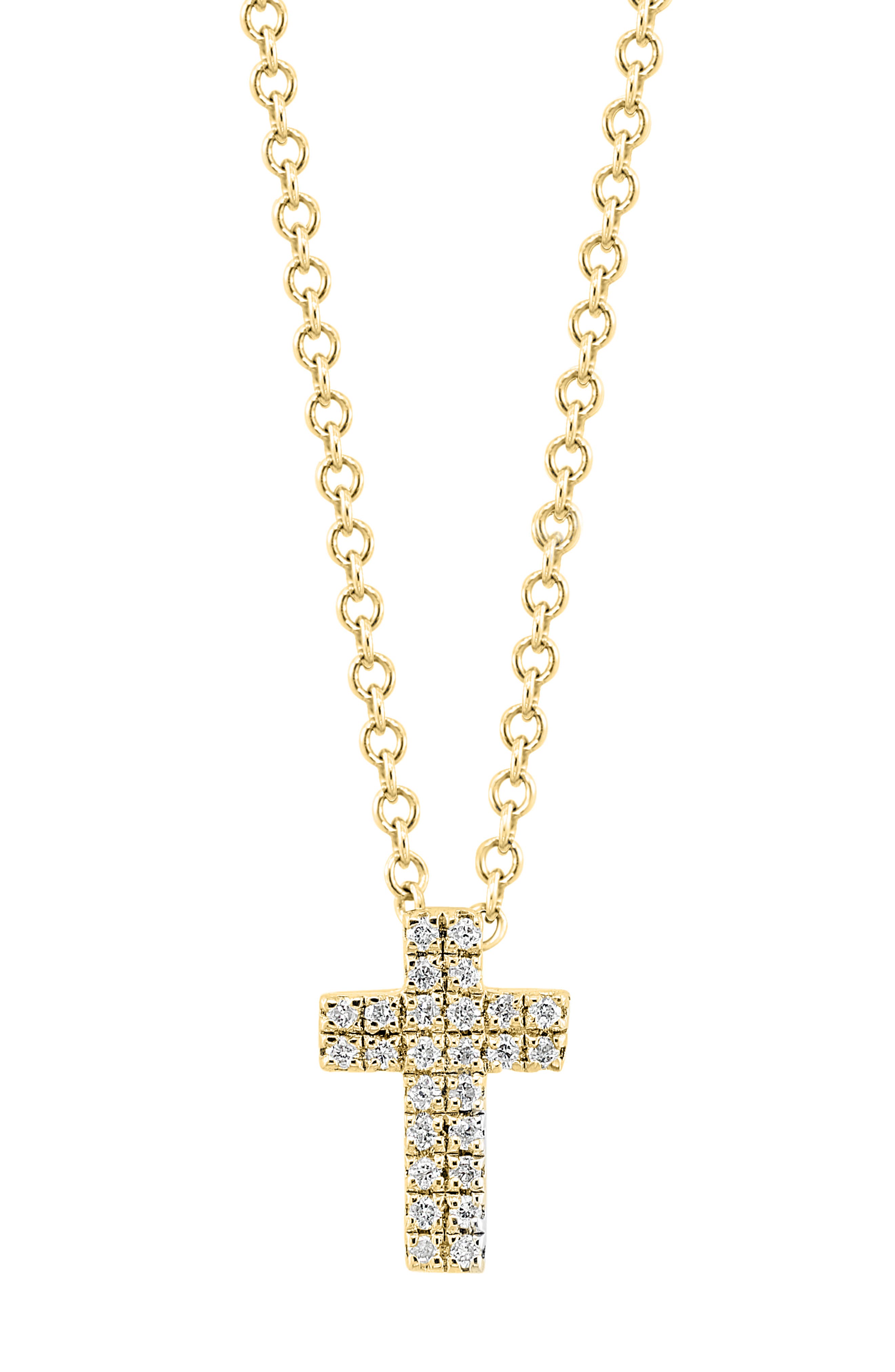 18k Gold over Sterling Silver Diamond Pendant Necklace
