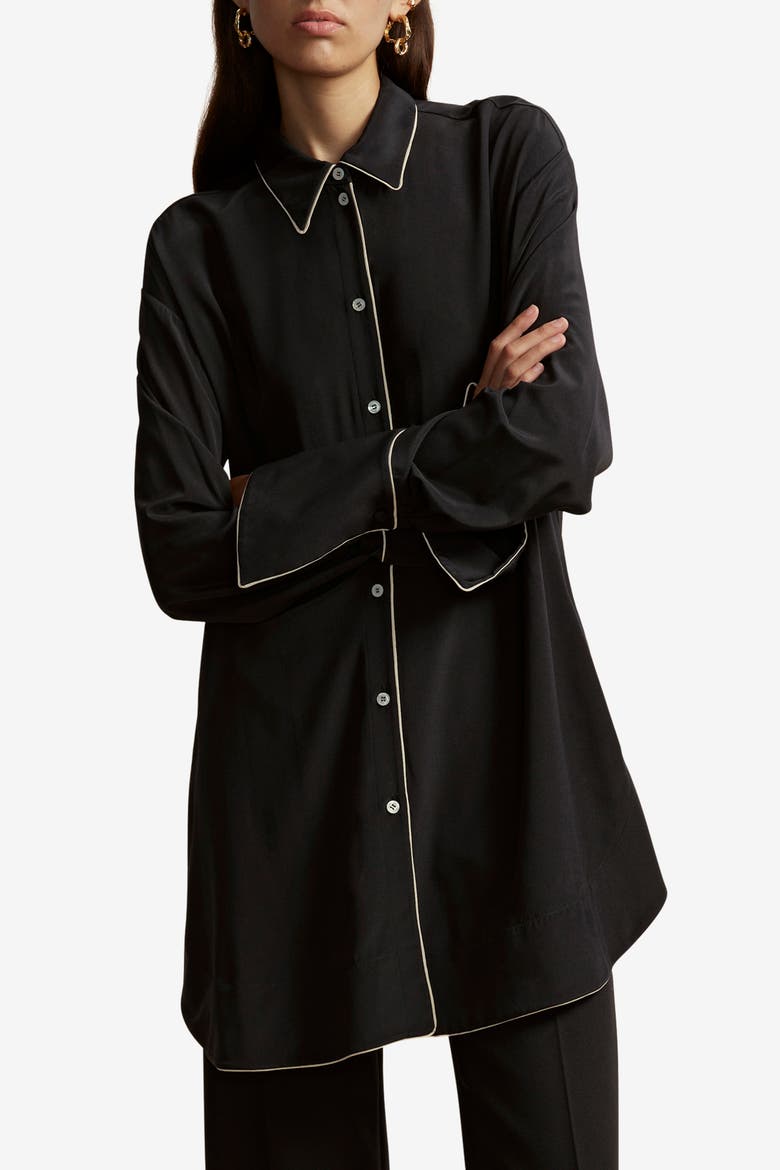 Alex Shirt with Piping, Main, color, Black