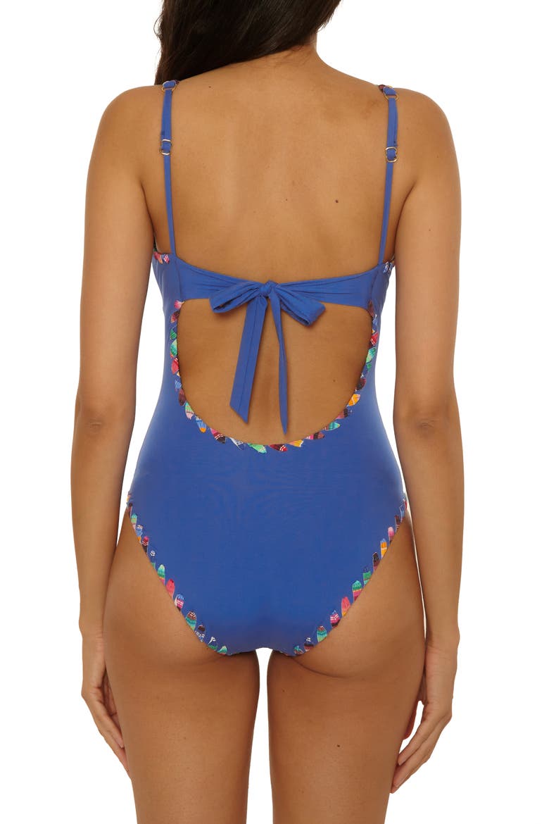On the Edge One-Piece Swimsuit, Alternate, color, LAPIS