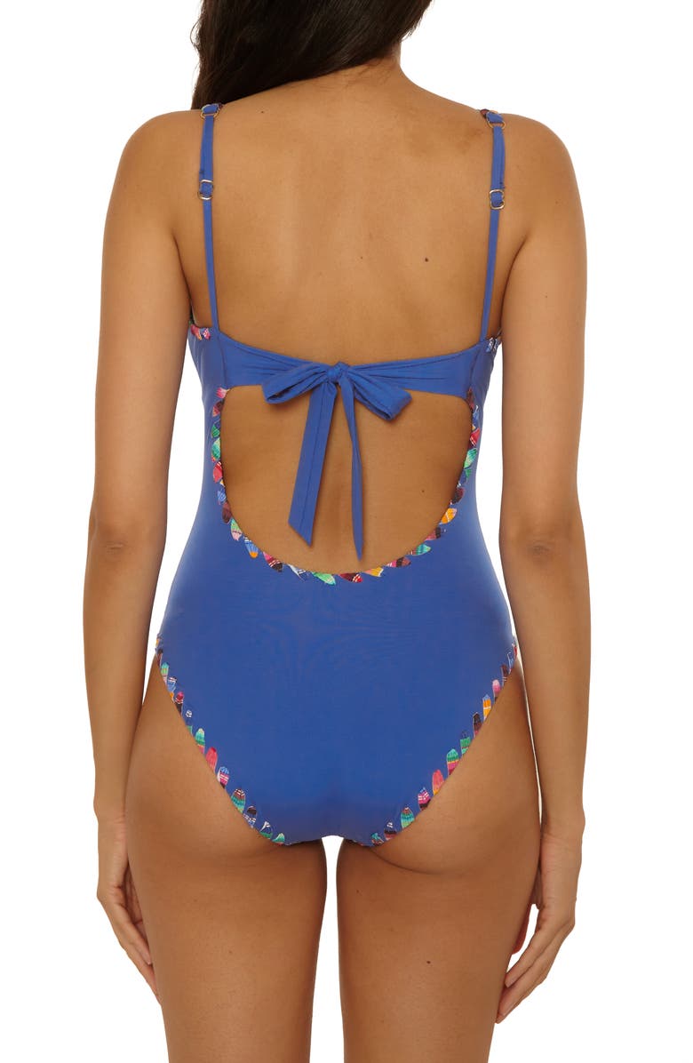 Becca On the Edge One-Piece Swimsuit, Alternate, color, Lapis