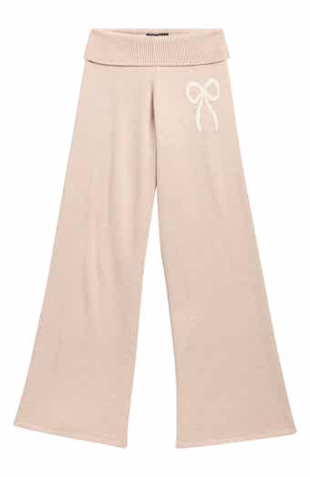 Kids' Fold Over Bow Wide Leg Pants