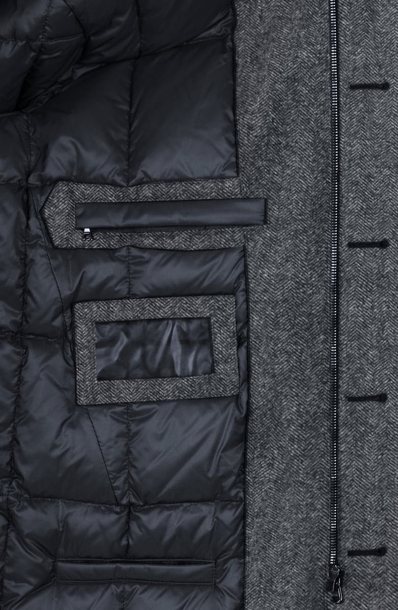 Norwegian Wool Waterproof Herringbone Wool Blend Car Coat, Alternate, color, 