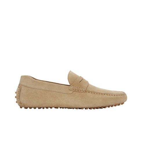 Jack Erwin Parker Suede Casual Driving Loafer In Brown