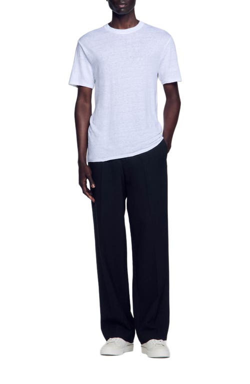 Sandro Certified Linen T-shirt In White