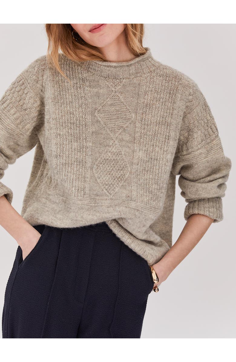 Celtic & Co. British Wool Gansey Sweater, Alternate, color,