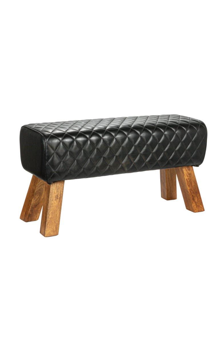 Olive Grove Stitched Bench with Legs, Main, color, Black