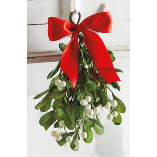 Tag Hanging Mistletoe Artificial Flower Stems Holiday Decor In Green