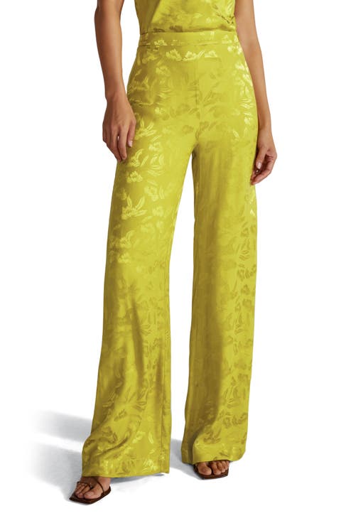 The Friday Floral Jacquard Wide Leg Pants