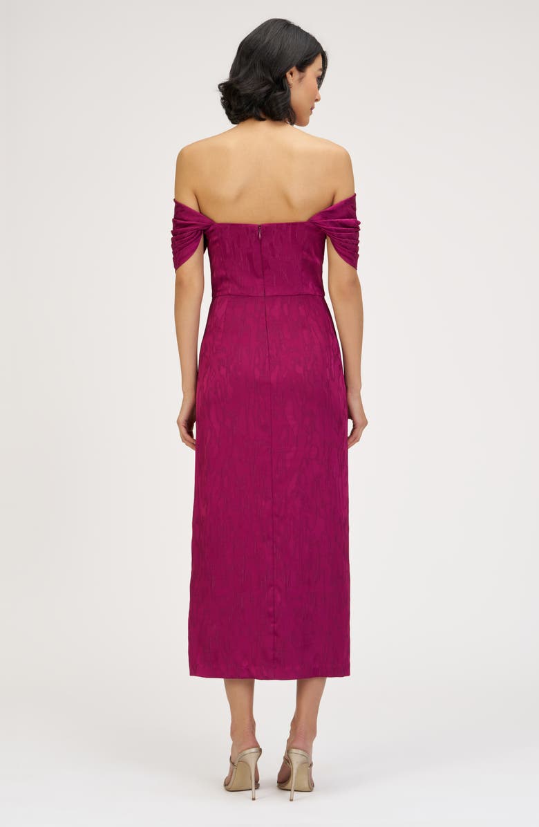 JS Collections Phoebe Convertible Sleeve Cocktail Dress, Alternate, color, Raspberry