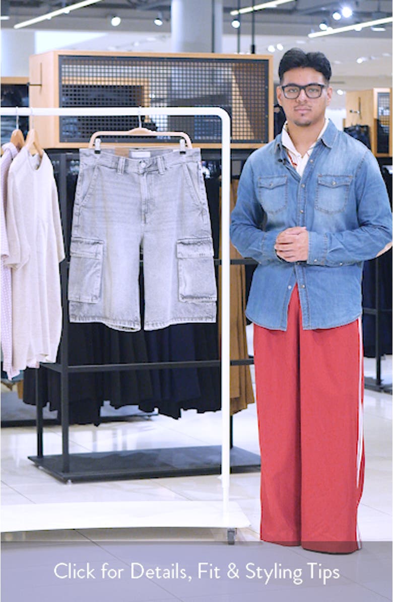 Peter Extreme Baggy Denim Cargo Shorts, sales video thumbnail