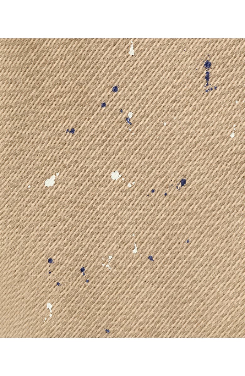 MANGO x Fantastic Man Paint Splatter Relaxed Fit Denim Bermuda Shorts, Alternate, color, Beige