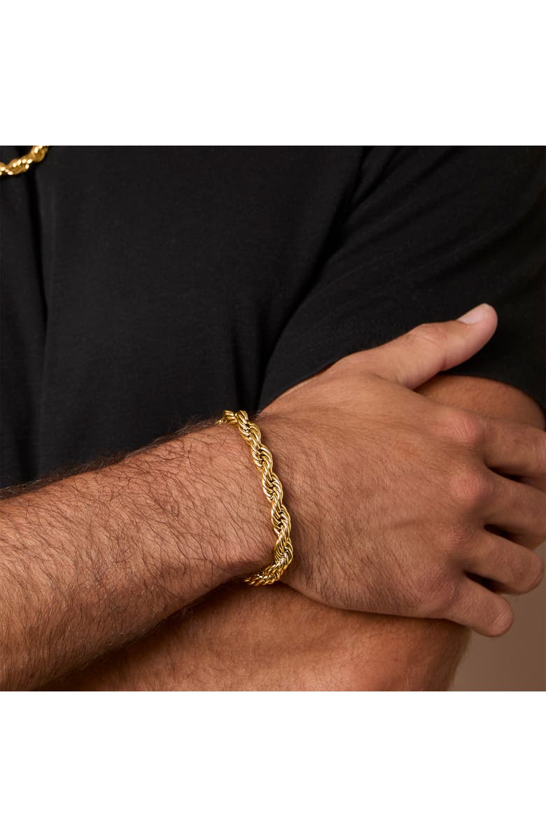 Lucky Brand Gold-Tone Rope Chain Bracelet, Alternate, color, Gold