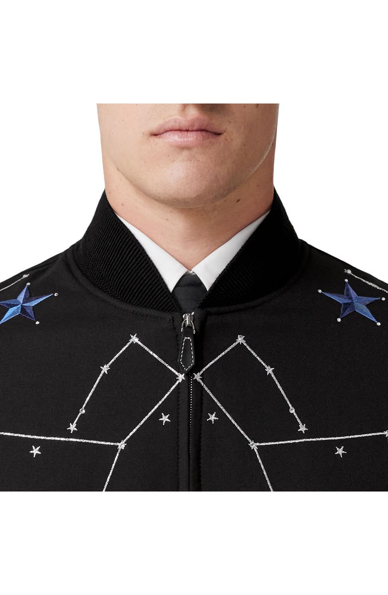 Burberry Linton Crystals Embroidered Bomber Jacket, Alternate, color, 