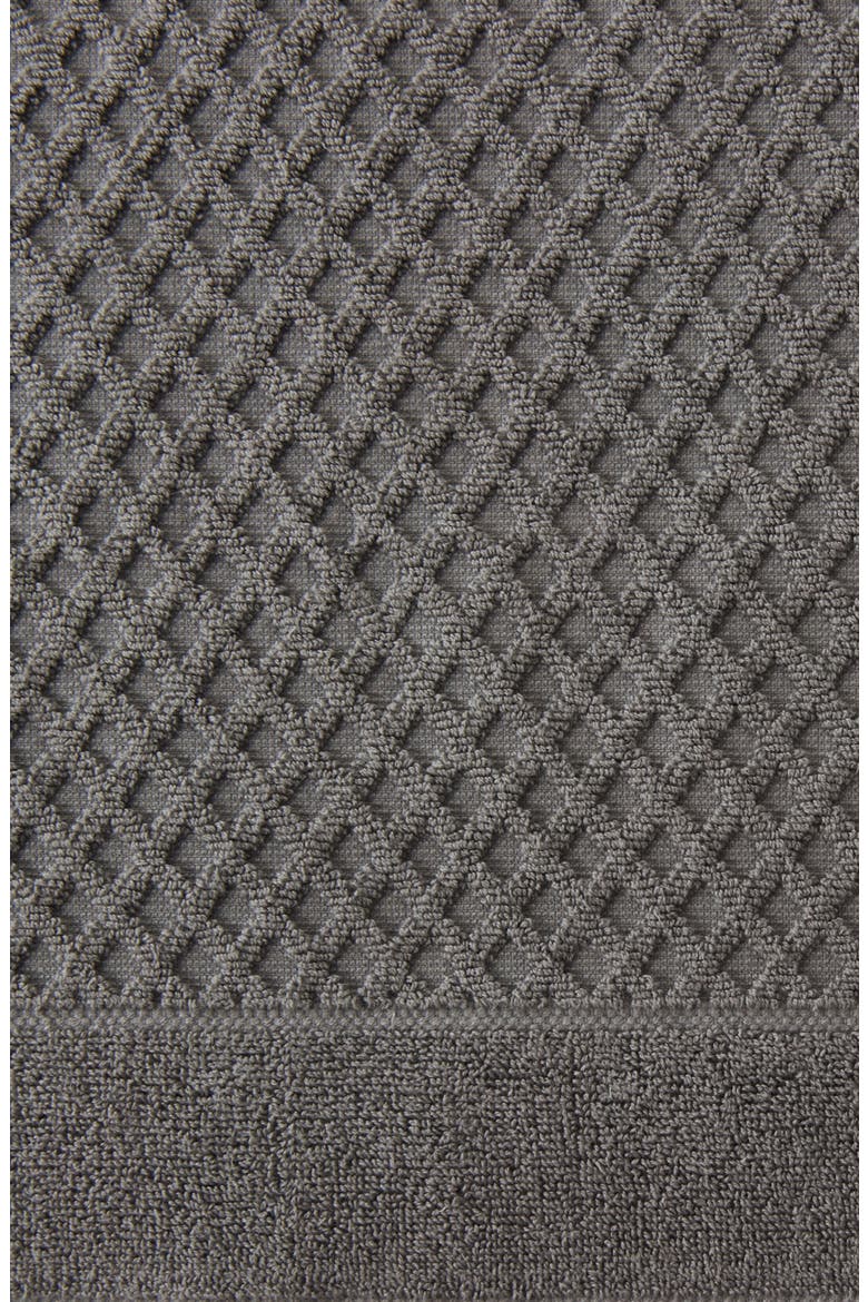 Diamond Waffle Texture 6-Piece Towel Set, Alternate, color, DARK GREY